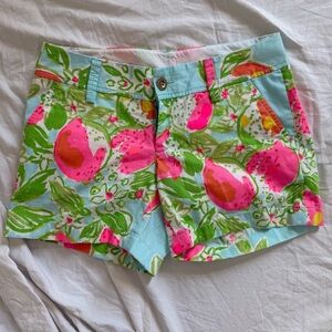 Lilly Pulitzer Callahan Shorts Size 0 Multicolor Tropical Print Women